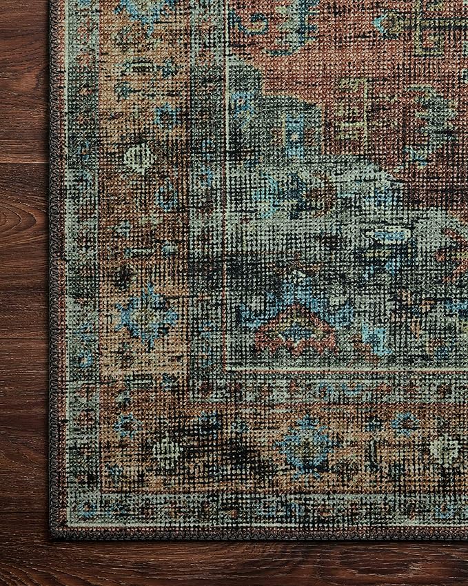 Loloi II Skye Collection SKY-07 Terracotta/Sky 2'-6" x 10'-0" Runner Rug
