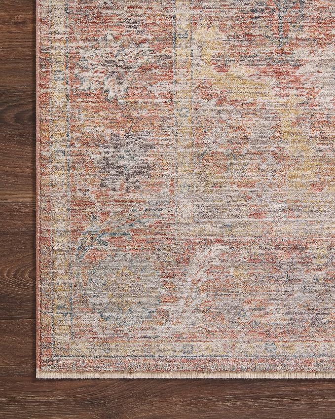 Loloi Magnolia Home by Joanna Gaines Millie Collection MIE-04 Sunset/Multi 2'-7" x 8'-0", .25" Pile Height, Runner Rug