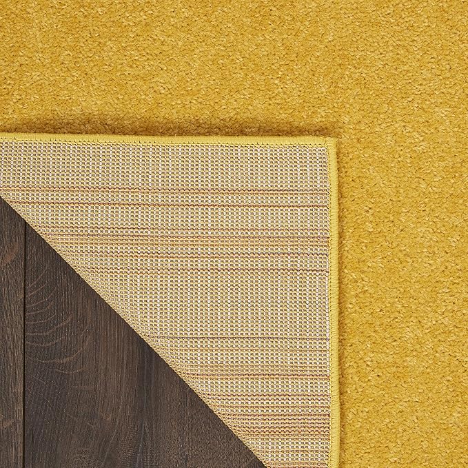 Nourison Essentials Indoor/Outdoor Yellow 10' x 14' Area Rug, Easy Cleaning, Non Shedding, Bed Room, Living Room, Dining Room, Backyard, Deck, Patio (10x14)