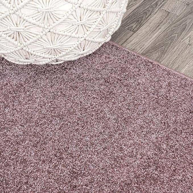 JONATHAN Y SEU100R-214 Haze Solid Low-Pile Indoor Runner Rug, Coastal, Bohemian, Minimalist, Classic, Casual for Bedroom,Kitchen,Living Room,Non Shedding,Easy-Washing, Purple, 2 X 14