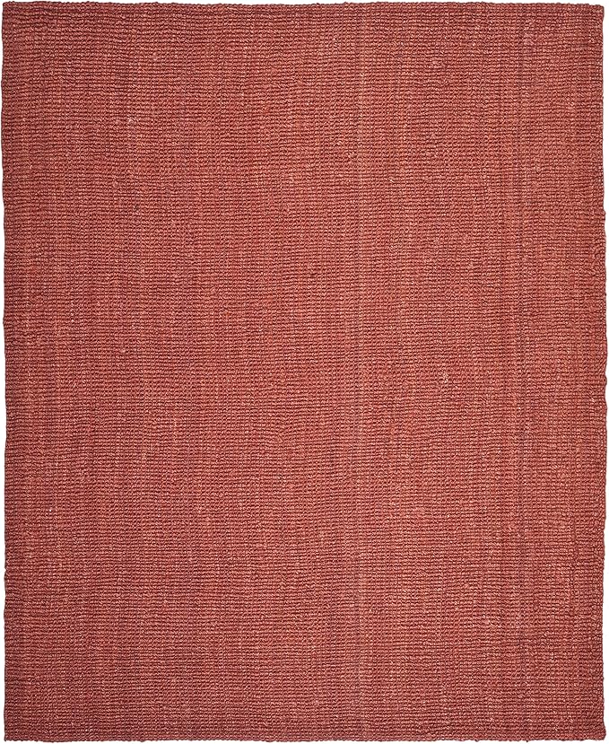 SAFAVIEH Natural Fiber Collection Area Rug - 9' x 12', Rust, Handmade Chunky Textured Jute 0.75-inch Thick, Ideal for High Traffic Areas in Living Room, Bedroom (NF447C)