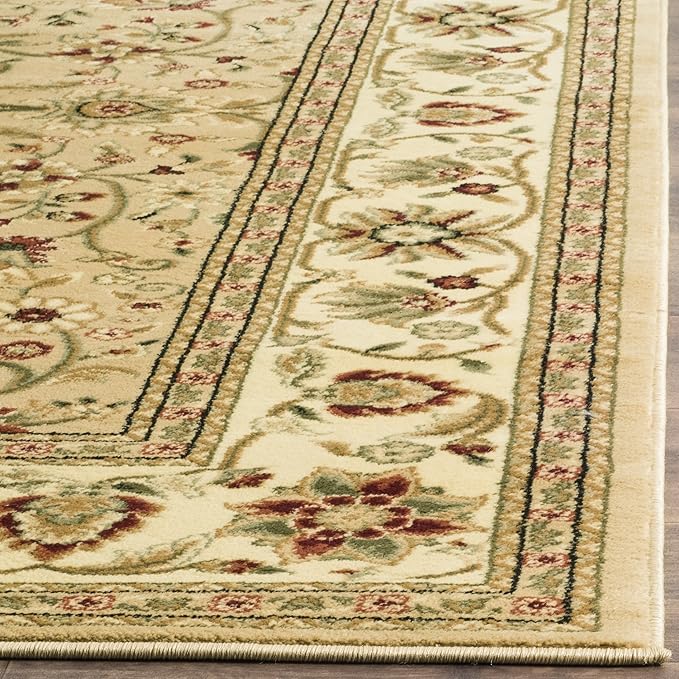 SAFAVIEH Lyndhurst Collection Area Rug - 9' x 12', Beige & Ivory, Traditional Oriental Design, Non-Shedding & Easy Care, Ideal for High Traffic Areas in Living Room, Bedroom (LNH212D)