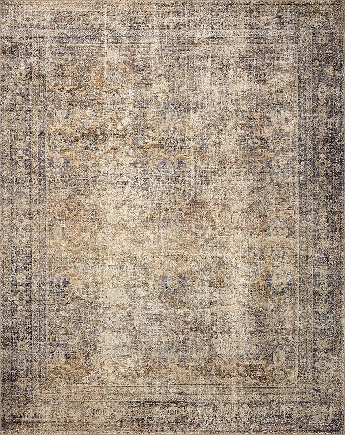 Loloi Amber Lewis Morgan 2'-3" x 9'-6" Runner Runner Rug in Sunset/Ink - Large Area Rug, Neutral Area Rug for Room Décor, Vintage Rug Inspired, Soft Area Rug for Living Room, Bedroom, Dining Area