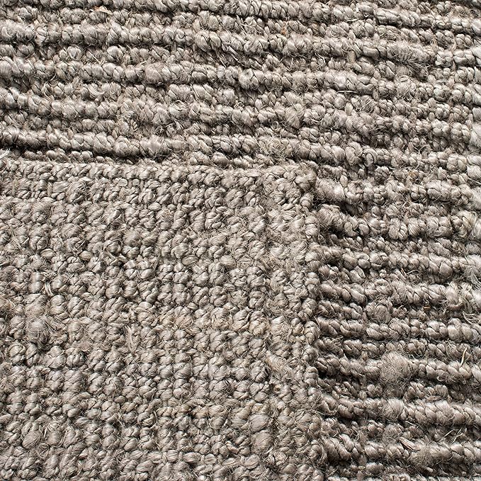 SAFAVIEH Natural Fiber Collection X-Large Area Rug - 2'6" x 22', Light Grey, Handmade Chunky Textured Jute 0.75-inch Thick, Ideal for High Traffic Areas in Living Room, Bedroom (NF447G)