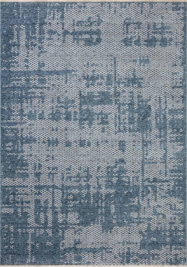 Loloi II Vance Collection VAN-01 Denim/Dove 2'-7" x 10'-0" Runner Rug