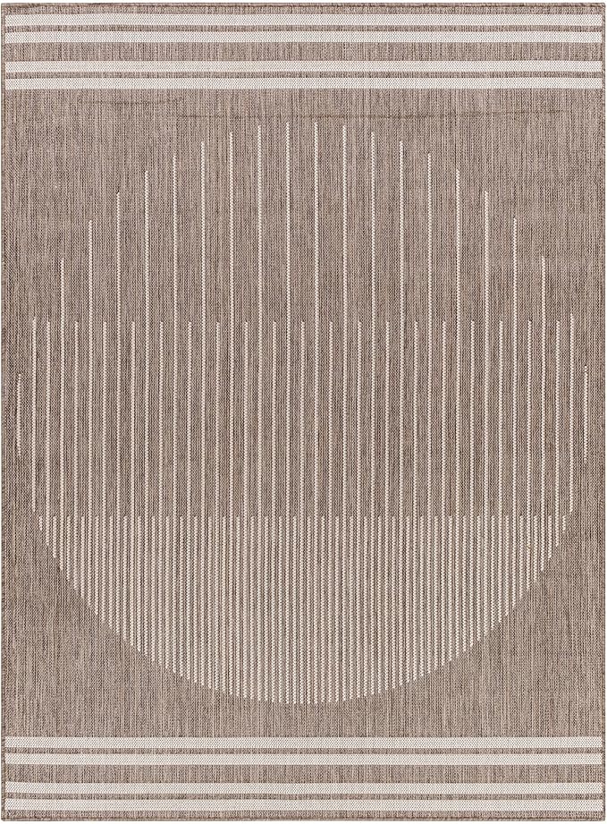 Livabliss Long Beach Global Area Rug, 7'10" x 10', Taupe/Brown, (8' x 10')