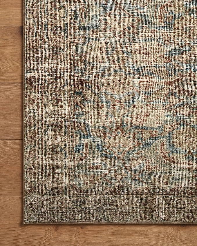Loloi Amber Lewis Morgan 2'-3" x 9'-6" Runner Runner Rug in Sea/Sage - Large Area Rug, Neutral Area Rug for Room Décor, Vintage Rug Inspired, Soft Area Rug for Living Room, Bedroom, Dining Area