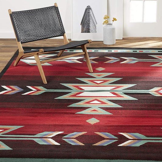 Home Dynamix Sagrada Southwest Area Rug 3x5 Black/Red/Ivory