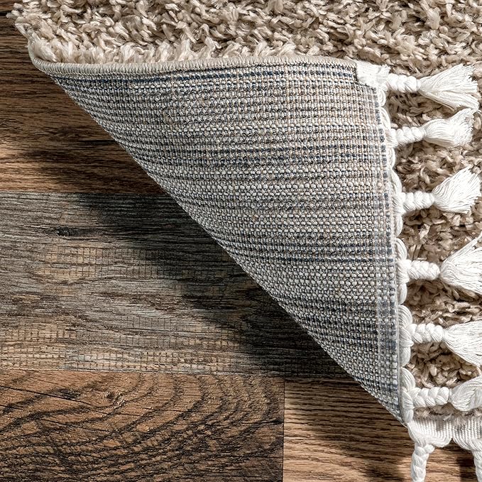 nuLOOM Neva Modern Tasseled Shag Area Rug, 10x14, Beige
