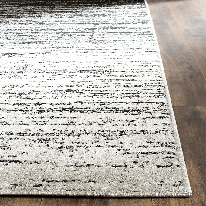 SAFAVIEH Adirondack Collection Runner Rug - 2'6" x 14', Silver & Black, Modern Ombre Design, Non-Shedding & Easy Care, Ideal for High Traffic Areas in Living Room, Bedroom (ADR113A)