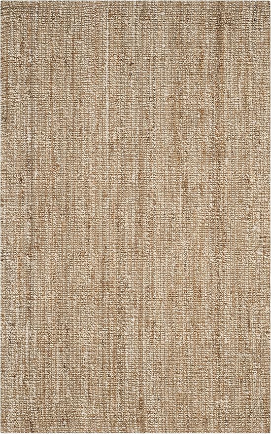 SAFAVIEH Natural Fiber Collection Area Rug - 9' x 12', Natural & Ivory, Handmade Chunky Textured Jute 0.75-inch Thick, Ideal for High Traffic Areas in Living Room, Bedroom (NF447N)