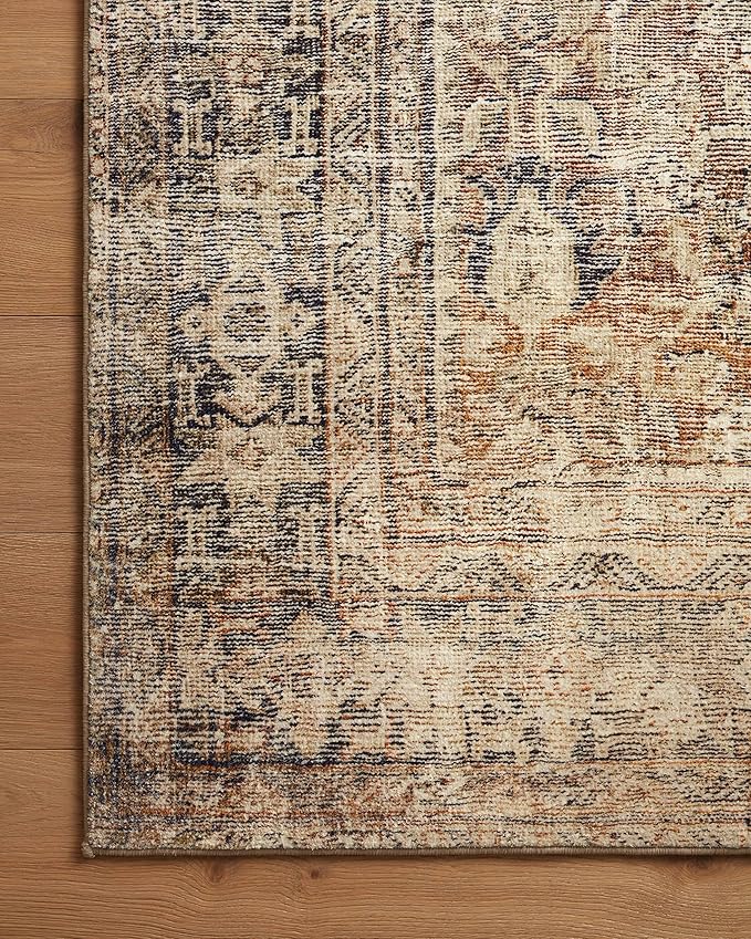 Loloi Amber Lewis Morgan 2'-3" x 9'-6" Runner Runner Rug in Sunset/Ink - Large Area Rug, Neutral Area Rug for Room Décor, Vintage Rug Inspired, Soft Area Rug for Living Room, Bedroom, Dining Area