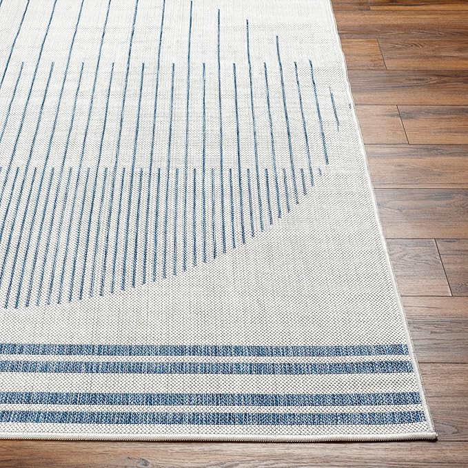 Livabliss Long Beach Global Outdoor Runner Area Rug, 2'7" x 7'3", Gray/Blue, (7' and Under)
