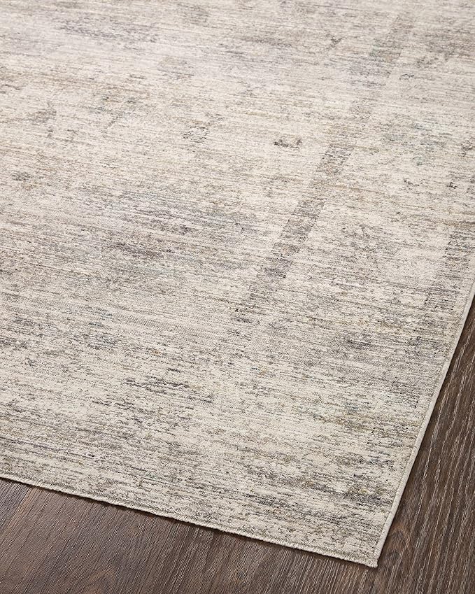 Loloi Magnolia Home by Joanna Gaines Millie Collection MIE-01 Silver/Dove 9'-6" x 13'-1", .25" Pile Height, Area Rug