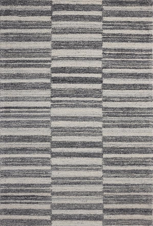 Loloi Magnolia Home by Joanna Gaines Rae Collection RAE-02 Charcoal/Mist 3'-6" x 5'-6" Accent Rug