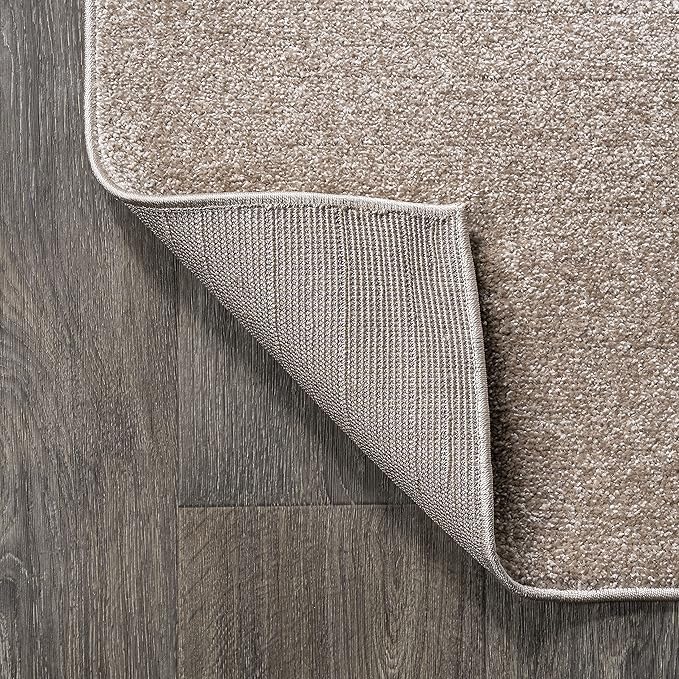JONATHAN Y SEU100G-214 Haze Solid Low-Pile Indoor Runner Rug, Coastal, Bohemian, Minimalist, Classic, Casual for Bedroom,Kitchen,Living Room,Non Shedding,Easy-Washing, Beige, 2 X 14