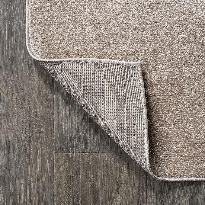 JONATHAN Y SEU100G-212 Haze Solid Low-Pile Indoor Runner Rug, Coastal, Bohemian, Minimalist, Classic, Casual for Bedroom,Kitchen,Living Room,Non Shedding,Easy-Washing, Beige, 2 X 12