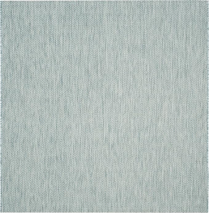 SAFAVIEH Courtyard Collection Area Rug - 10' Square, Navy & Grey, Non-Shedding & Easy Care, Indoor/Outdoor & Washable-Ideal for Patio, Backyard, Mudroom (CY8521-37121)