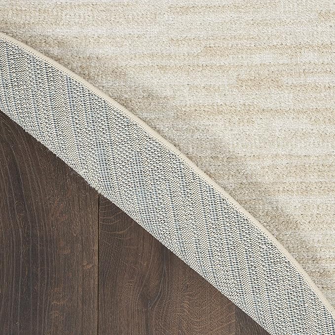 Nourison Essentials Indoor/Outdoor Ivory Beige 6' x 9' Oval Area Rug, Easy Cleaning, Non Shedding, Bed Room, Living Room, Dining Room, Backyard, Deck, Patio (6x9 Oval)