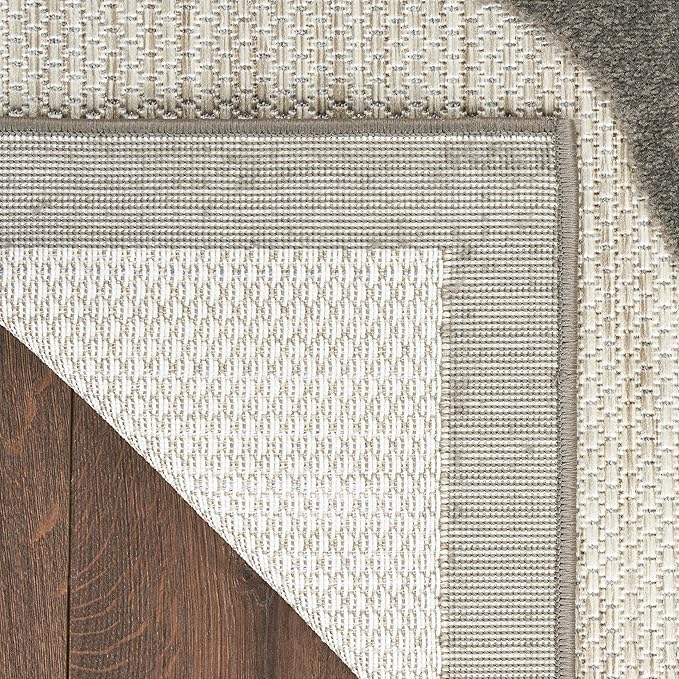 Nourison Aloha Indoor-Outdoor Beige 9' x 12' Area Rug, Easy Cleaning, Non Shedding, Bed Room, Living Room, Dining Room, Kitchen (9x12)