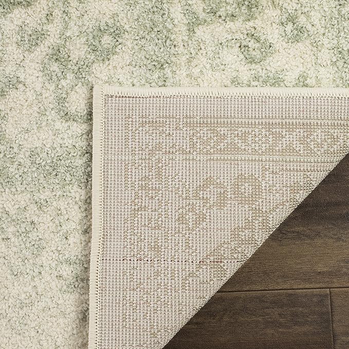 SAFAVIEH Adirondack Collection Runner Rug - 2'6" x 6', Ivory & Sage, Oriental Distressed Design, Non-Shedding & Easy Care, Ideal for High Traffic Areas in Living Room, Bedroom (ADR109V)