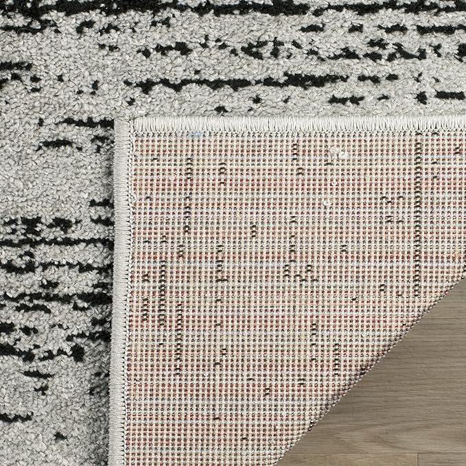 SAFAVIEH Adirondack Collection Runner Rug - 2'6" x 12', Silver & Black, Modern Ombre Design, Non-Shedding & Easy Care, Ideal for High Traffic Areas in Living Room, Bedroom (ADR113A)