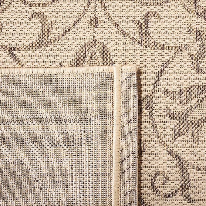 SAFAVIEH Courtyard Collection Runner Rug - 2'3" x 12', Natural & Brown, Scroll Design, Non-Shedding & Easy Care, Indoor/Outdoor & Washable-Ideal for Patio, Backyard, Mudroom (CY2098-3001)
