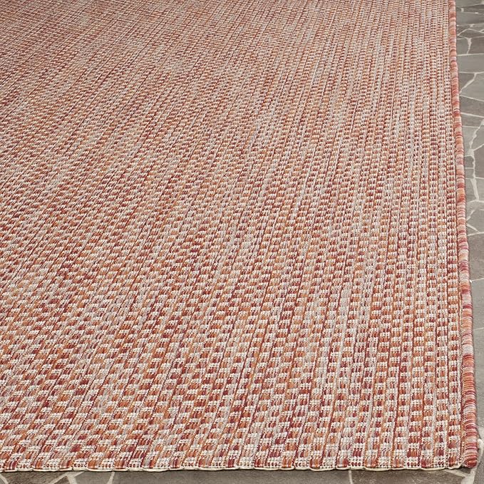 SAFAVIEH Courtyard Collection 8' x 10' Red/Beige CY8521 Indoor/ Outdoor Patio Backyard Mudroom Area Rug