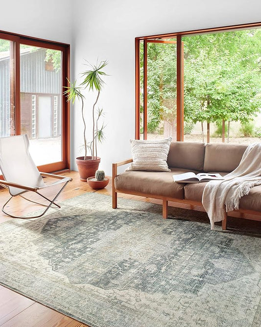 Loloi II Skye Collection SKY-12 Charcoal/Dove 2'-6" x 12'-0" Runner Rug