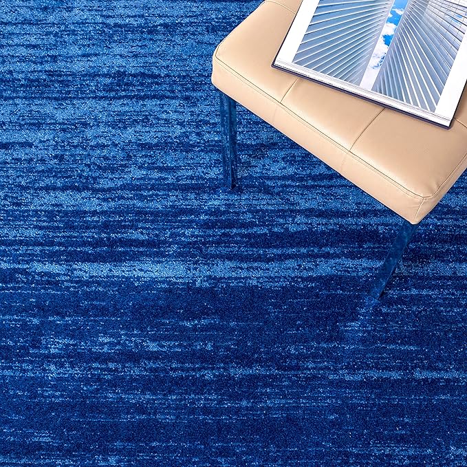SAFAVIEH Adirondack Collection Runner Rug - 2'6" x 6', Light Blue & Dark Blue, Modern Ombre Design, Non-Shedding & Easy Care, Ideal for High Traffic Areas in Living Room, Bedroom (ADR113F)