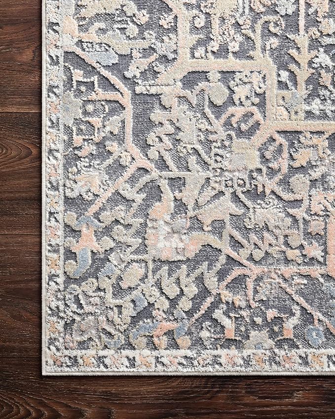 Loloi II Lucia Collection LUC-02 Charcoal/Multi 2'-8" x 8' Runner Rug