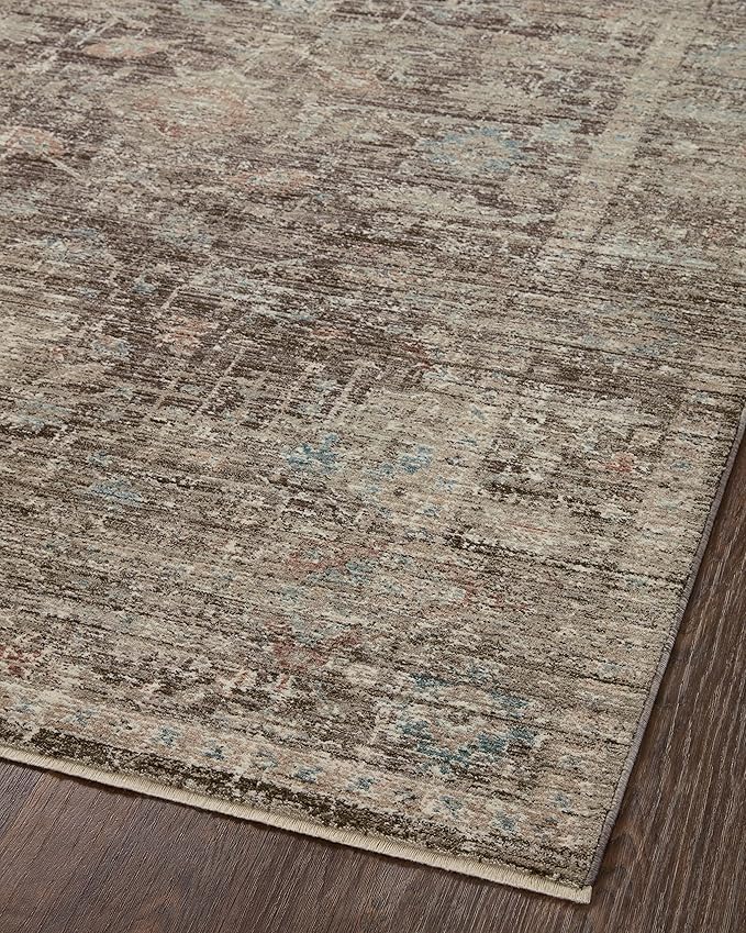 Loloi Magnolia Home by Joanna Gaines Millie Collection MIE-03 Charcoal/Dove 2'-7" x 10'-0", .25" Pile Height, Runner Rug