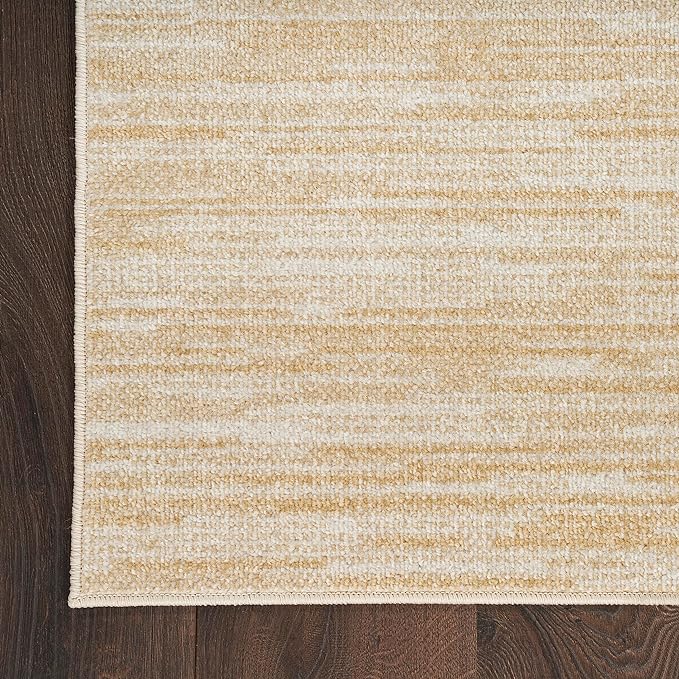 Nourison Essentials Indoor/Outdoor Ivory Gold 2' x 4' Area Rug, Easy Cleaning, Non Shedding, Bed Room, Living Room, Dining Room, Backyard, Deck, Patio (2x4)