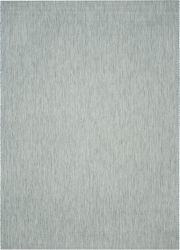 SAFAVIEH Courtyard Collection Area Rug - 10' x 14', Navy & Grey, Non-Shedding & Easy Care, Indoor/Outdoor & Washable-Ideal for Patio, Backyard, Mudroom (CY8521-37121)