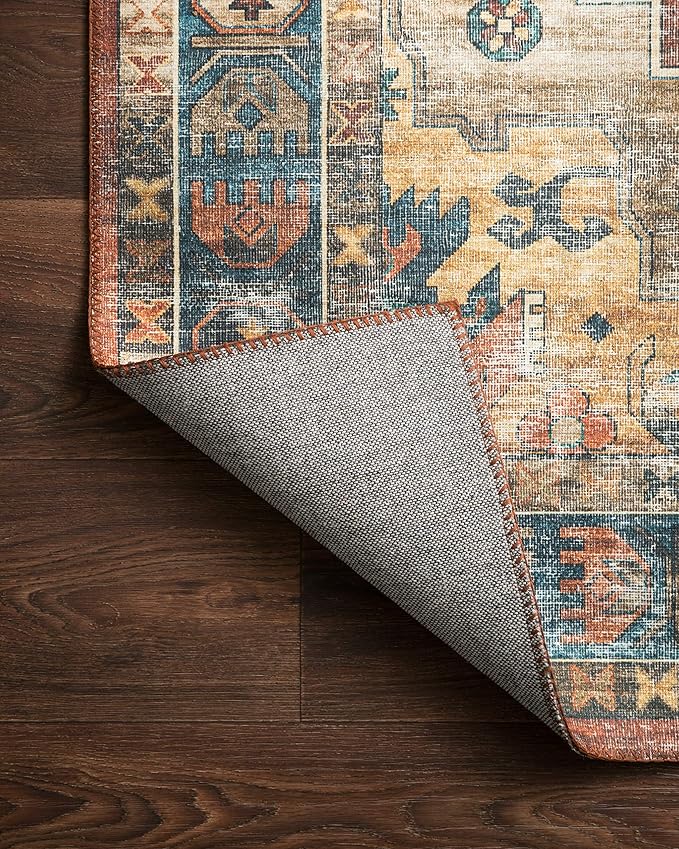 Loloi II Skye Collection SKY-11 Rust/Blue 2'-6" x 7'-6" Runner Rug