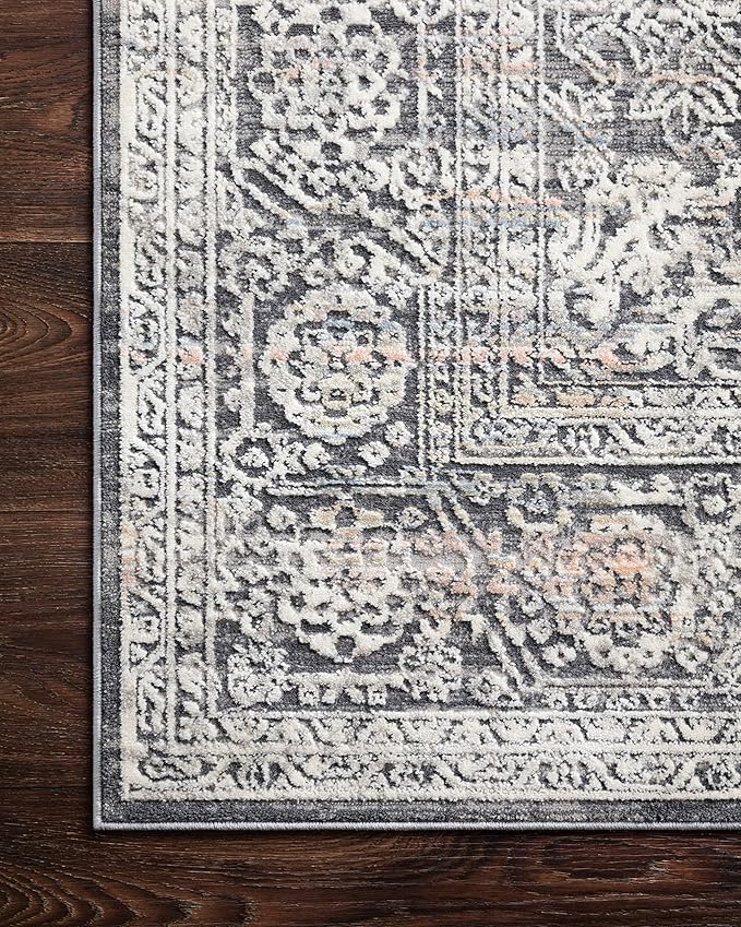Loloi II Lucia Collection LUC-03 Steel/Ivory 2'-8" x 8' Runner Rug
