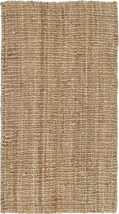 SAFAVIEH Natural Fiber Collection Accent Rug - 2' x 3', Natural, Handmade Chunky Textured Jute 0.75-inch Thick, Ideal for High Traffic Areas in Entryway, Living Room, Bedroom (NF447A)