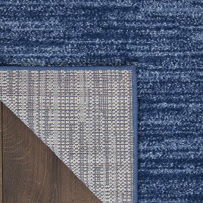 Nourison Essentials Indoor/Outdoor Navy Blue 3' x 5' Area Rug, Easy Cleaning, Non Shedding, Bed Room, Living Room, Dining Room, Backyard, Deck, Patio (3x5)