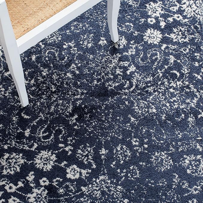 SAFAVIEH Adirondack Collection Runner Rug - 2'6" x 16', Navy & Ivory, Oriental Distressed Design, Non-Shedding & Easy Care, Ideal for High Traffic Areas in Living Room, Bedroom, Dining (ADR109N-216)