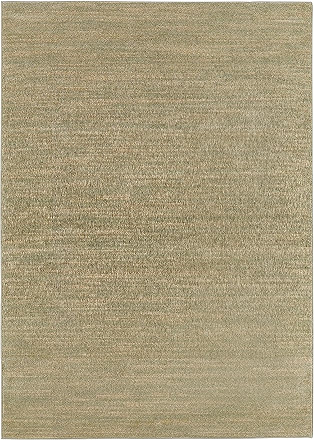 Nourison Essentials Indoor/Outdoor Green Gold 5' x 7' Area Rug, Easy Cleaning, Non Shedding, Bed Room, Living Room, Dining Room, Backyard, Deck, Patio (5x7)