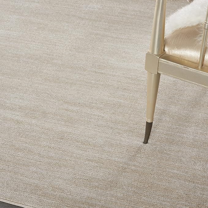 Nourison Essentials Indoor/Outdoor Ivory Beige 5' x Square Area Rug, Easy Cleaning, Non Shedding, Bed Room, Living Room, Dining Room, Backyard, Deck, Patio (5 Square)