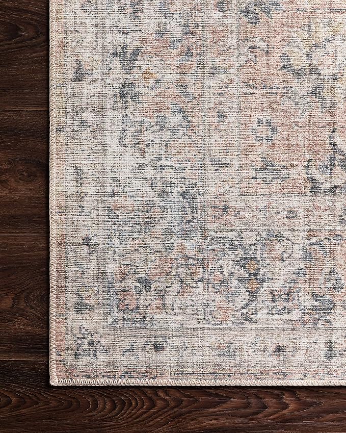 Loloi II Skye Collection SKY-01 Blush/Grey 2'-6" x 12'-0" Runner Rug