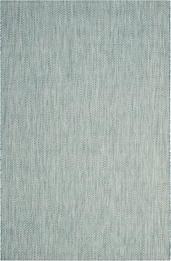 SAFAVIEH Courtyard Collection Area Rug - 5'3' x 7'7', Aqua & Grey, Non-Shedding & Easy Care, Indoor/Outdoor & Washable-Ideal for Patio, Backyard, Mudroom (CY8521-37121)