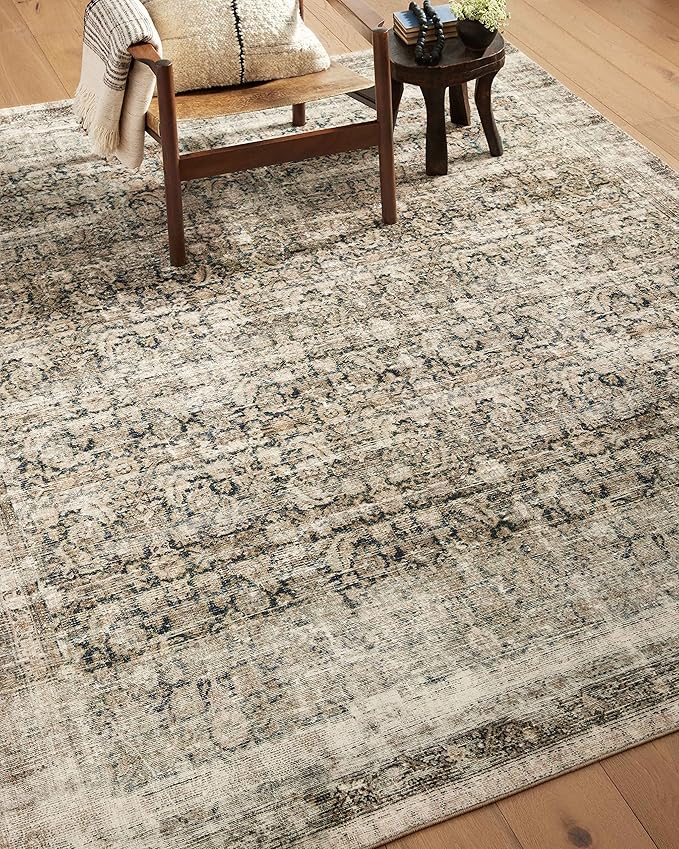 Loloi Amber Lewis Morgan 2'-3" x 7'-6" Runner Runner Rug in Navy/Sand - Large Area Rug, Neutral Area Rug for Room Décor, Vintage Rug Inspired, Soft Area Rug for Living Room, Bedroom, Dining Area