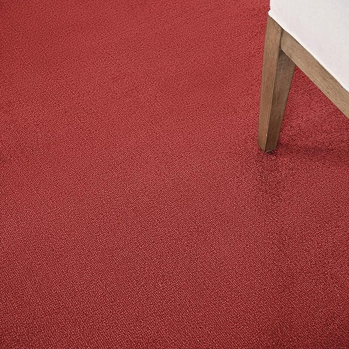 Nourison Essentials Indoor/Outdoor Brick Red 5' x Square Area Rug, Easy Cleaning, Non Shedding, Bed Room, Living Room, Dining Room, Backyard, Deck, Patio (5 Square)