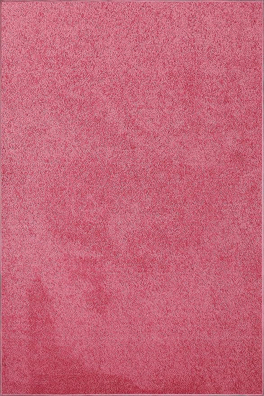 Solid Color Area Rugs Pink - 9' x 12' Rectangle, Indoor, Stain & Fade Resistant, Perfect for Living Room, Bedroom, Dining Room, Entryway, Doorway, Pet & Kids Friendly Rug, Wedding, Made in USA