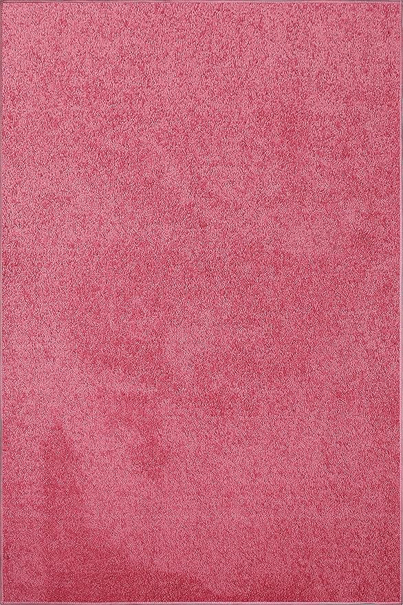 Solid Color Area Rugs Pink - 3' x 5' Rectangle, Indoor, Stain & Fade Resistant, Perfect for Living Room, Bedroom, Dining Room, Entryway, Doorway, Pet & Kids Friendly Rug, Wedding, Made in USA