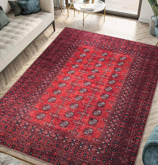 Keen Home Design 3x5 Rug - Machine Washable Entry Rug with Non-Slip Backing, Ideal for Enteryway, Kitchen, Bathroom, Laundry Room - Vintage, Easy Clean, Durable, Low Pile Rug - (3' x 5')