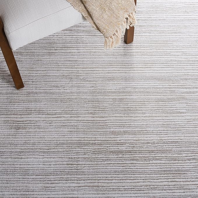 SAFAVIEH Vision Collection Runner Rug - 20' Runner, Ivory Grey, Contemporary Design, Stain Resistant, Ideal for High Traffic Areas in Hallway, Bathroom & Kitchen (VSN606K-220)