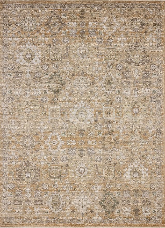 Loloi Magnolia Home by Joanna Gaines Pace Collection PAC-07 Sunset/Stone 5'-3" x 5'-3" Round Area Rug